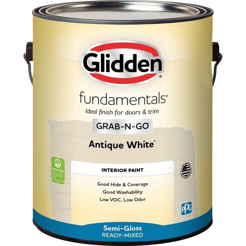 Low VOC Semi-Gloss Interior Paint Washable Good Coverage Antique White 1 Gal New