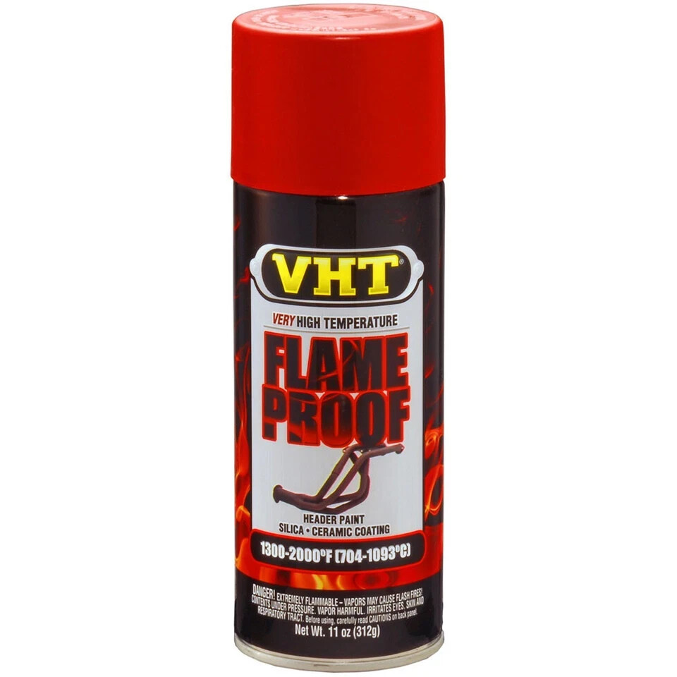 VHT SP109 High Temperature Flame Proof FLAT RED Header Spray Paint – 11oz