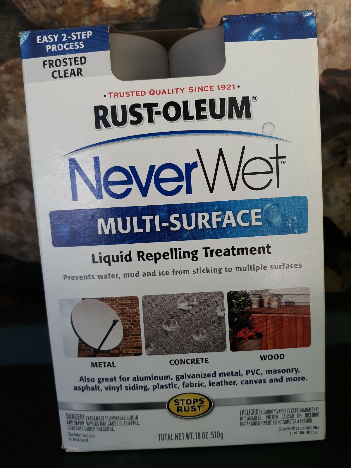 Rust-Oleum NeverWet MULTI SURFACE liquid repelling treatment kit, NEVER WET