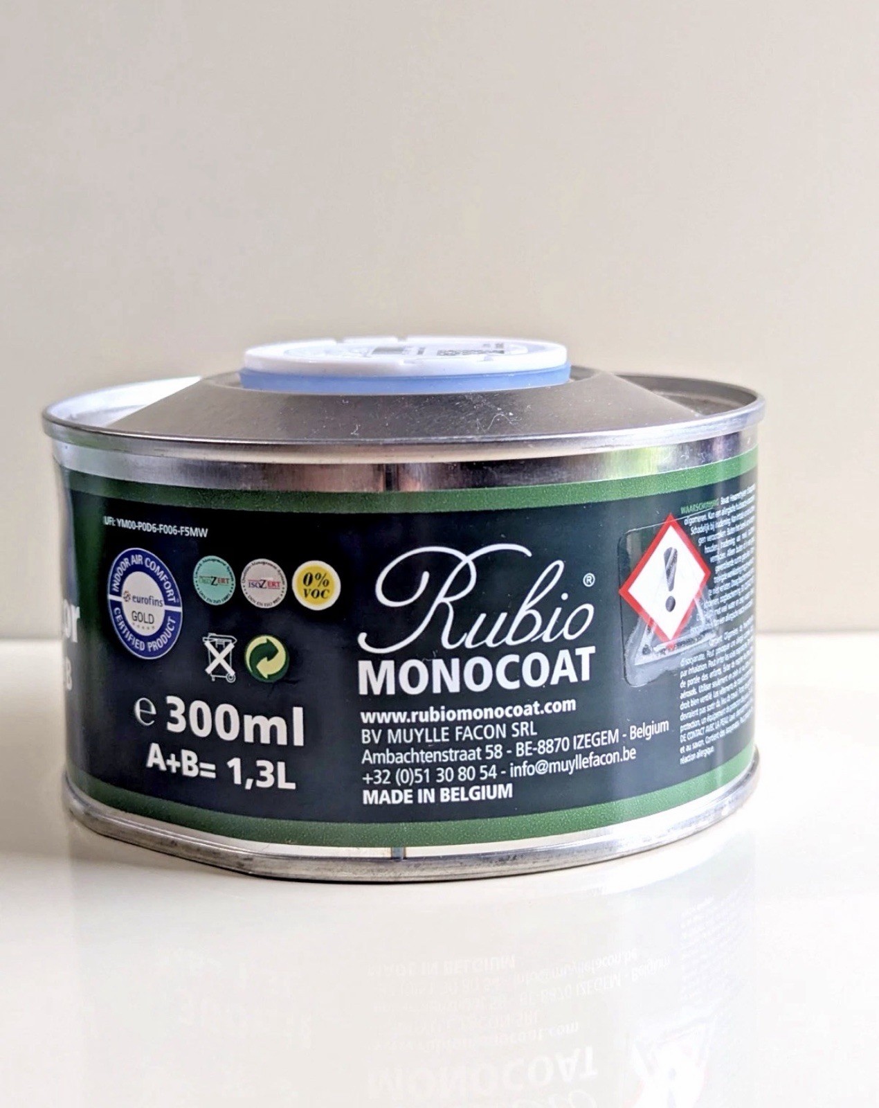 Rubio Monocoat Accelerator Component B – 300 mL Metal Can – Made in Belgium NEW