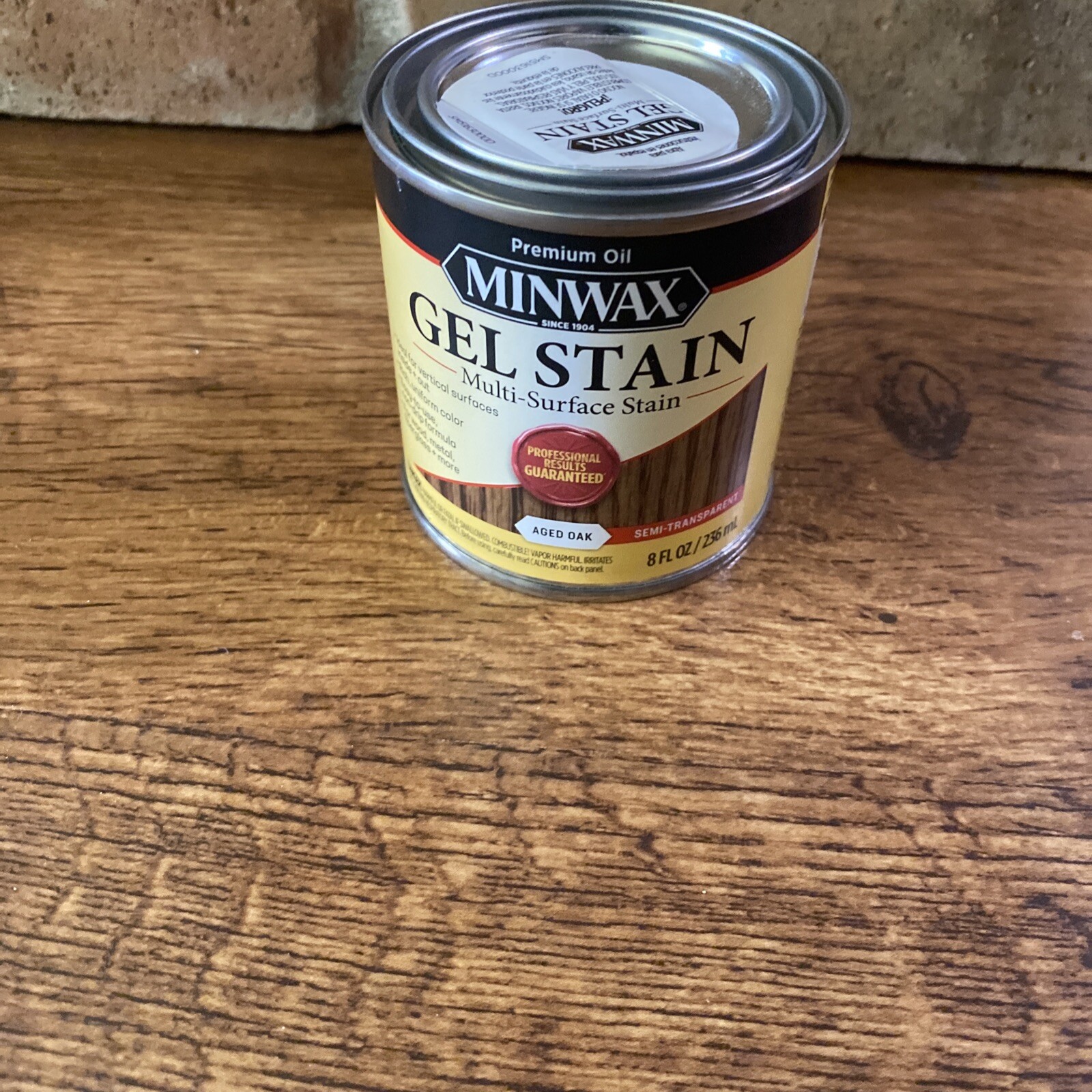 Minwax 260204444 Multi Surface Wood Gel Stain, 1/2 pint, Aged Oak