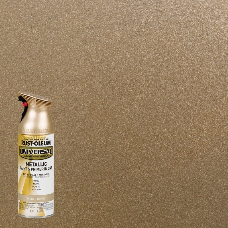 Gilded Brass Universal All Surface Interior/Exterior Metallic Spray Paint, 11 oz