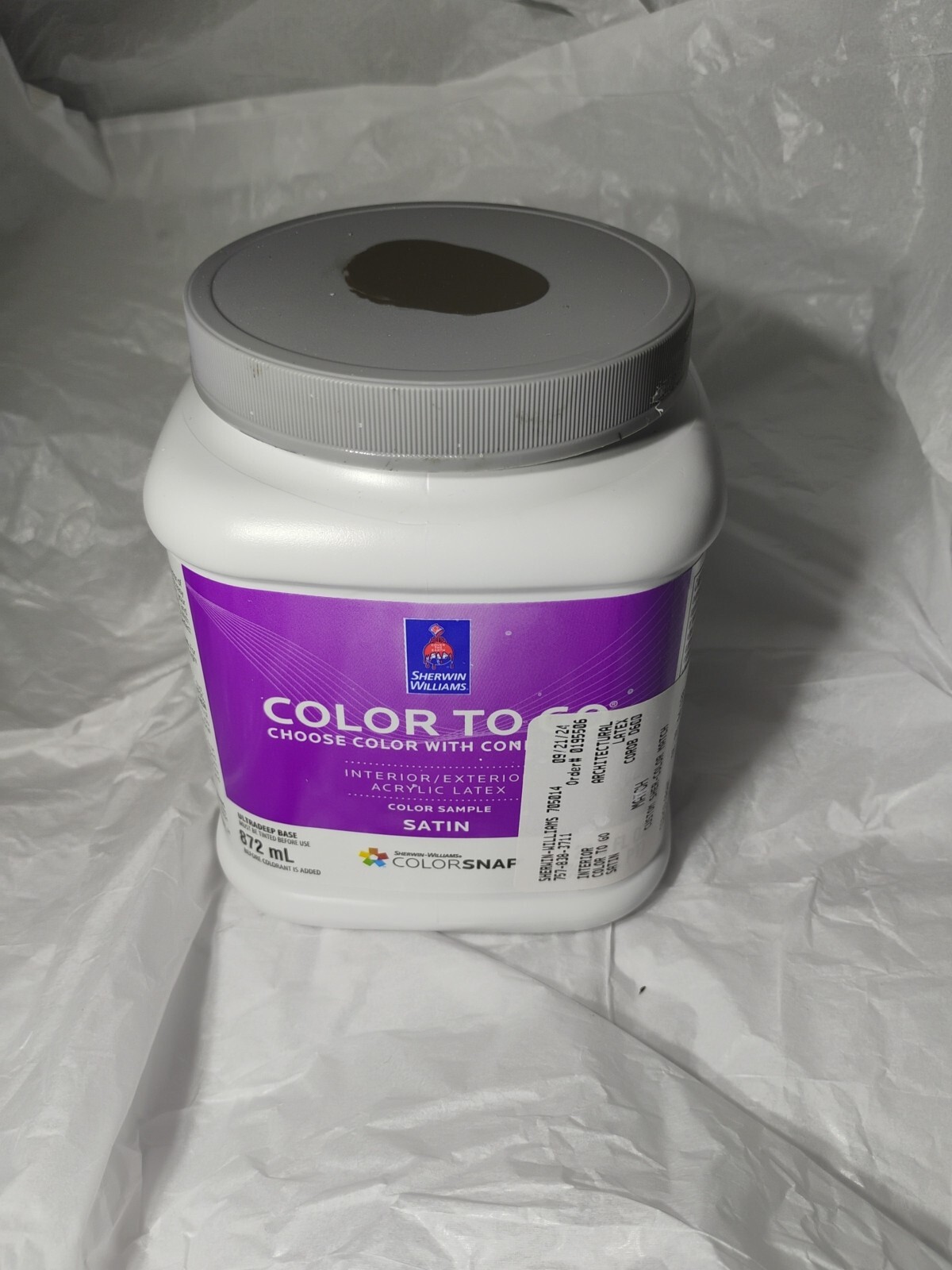 1 Qt Sherwin Williams Color To Go Color 9091 Half-Calf Interior/Exterior Satin
