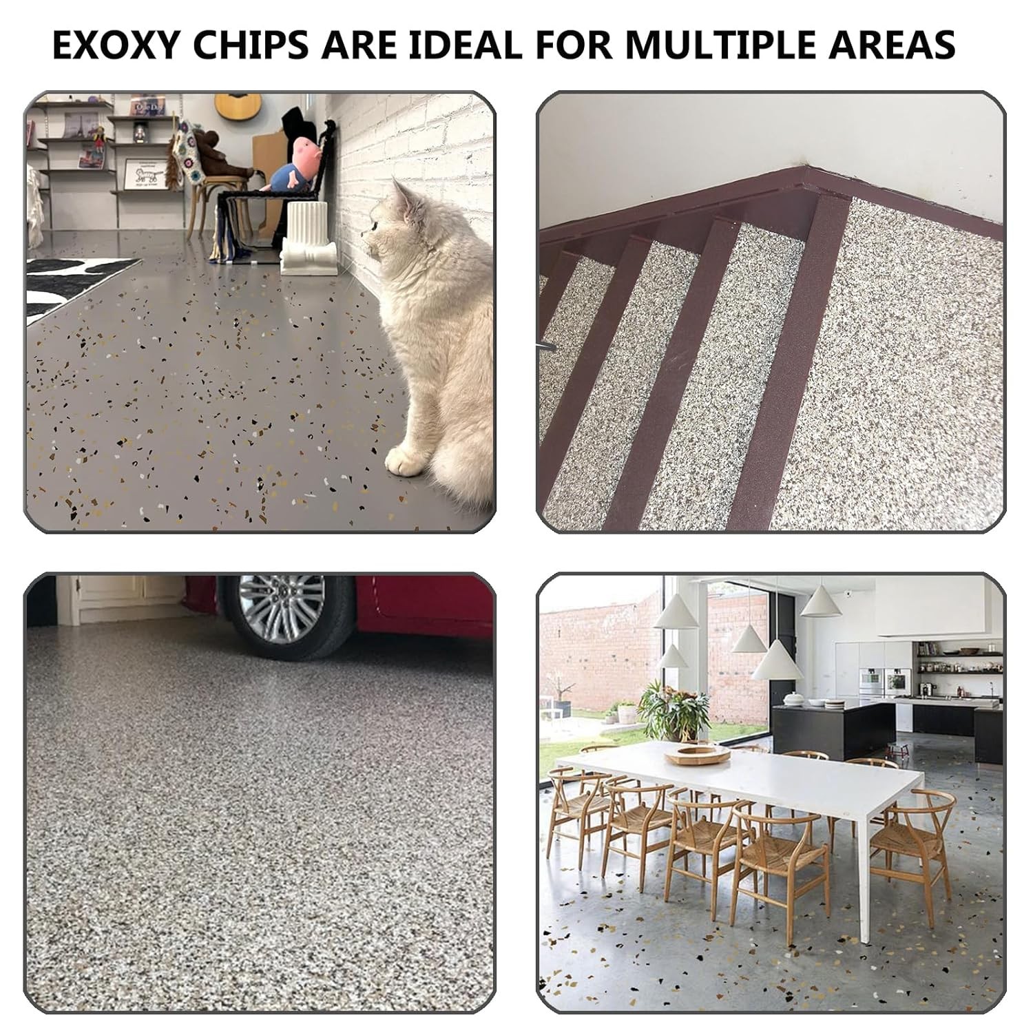 Epoxy Floor Flakes 1LB Decorative Color Chips Garage Paint Concrete Coating
