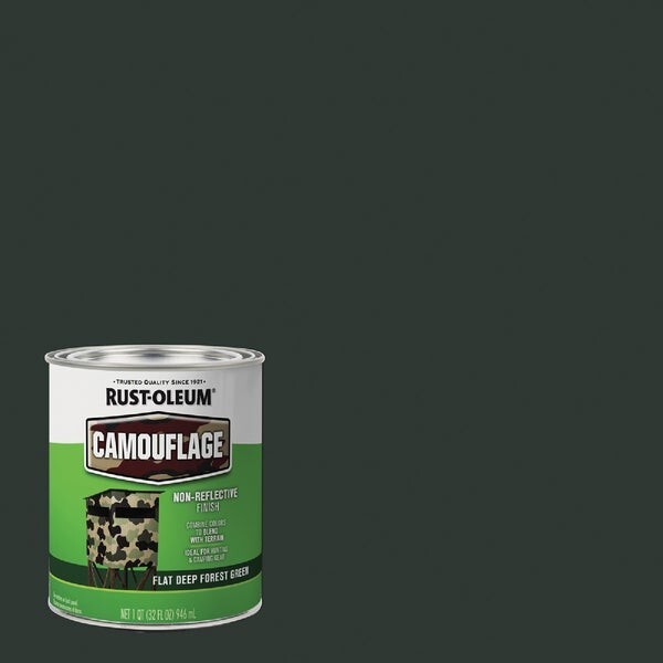(4)-Rust-Oleum 1 Qt. Camouflage Brush Paint, Deep Forest Green 379560