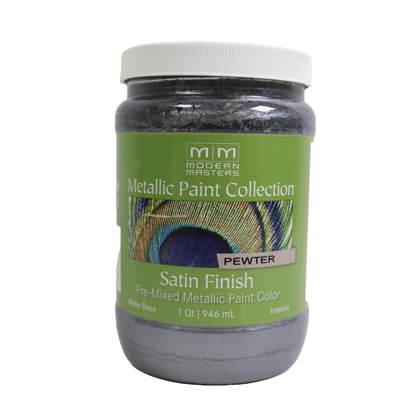 Modern Masters ME209 Pewter Metallic Paint Collection, Satin Water-Based 1 Qt