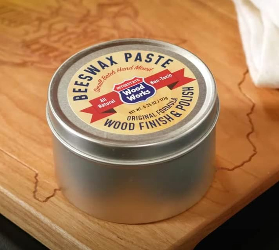 Beeswax Paste Wood Finish & Polish – 6.25 Oz.- Cutting Board Sealer – Made in Am