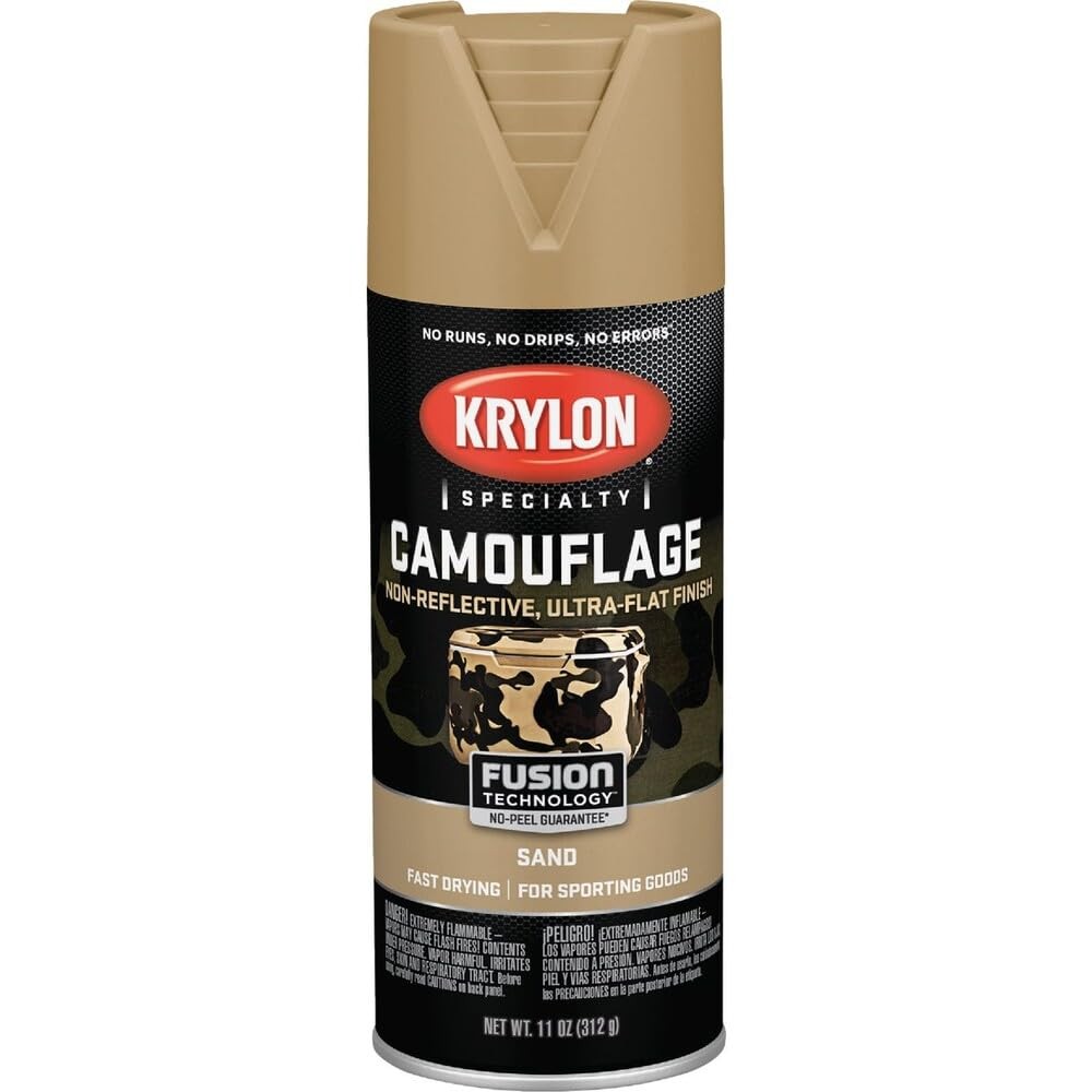 Krylon Camouflage Paint, Ultra Flat, 11 Ounce (Pack of 1), Sand