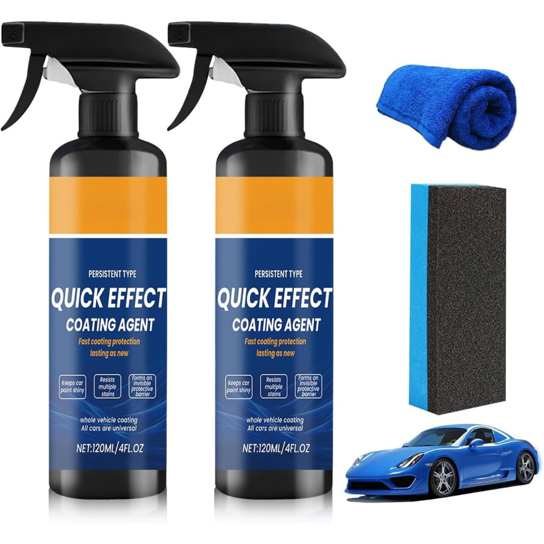 Car Quick Coating Spray, 2-Pack, Advanced Paint Protection, Vehicle Detailing Sh