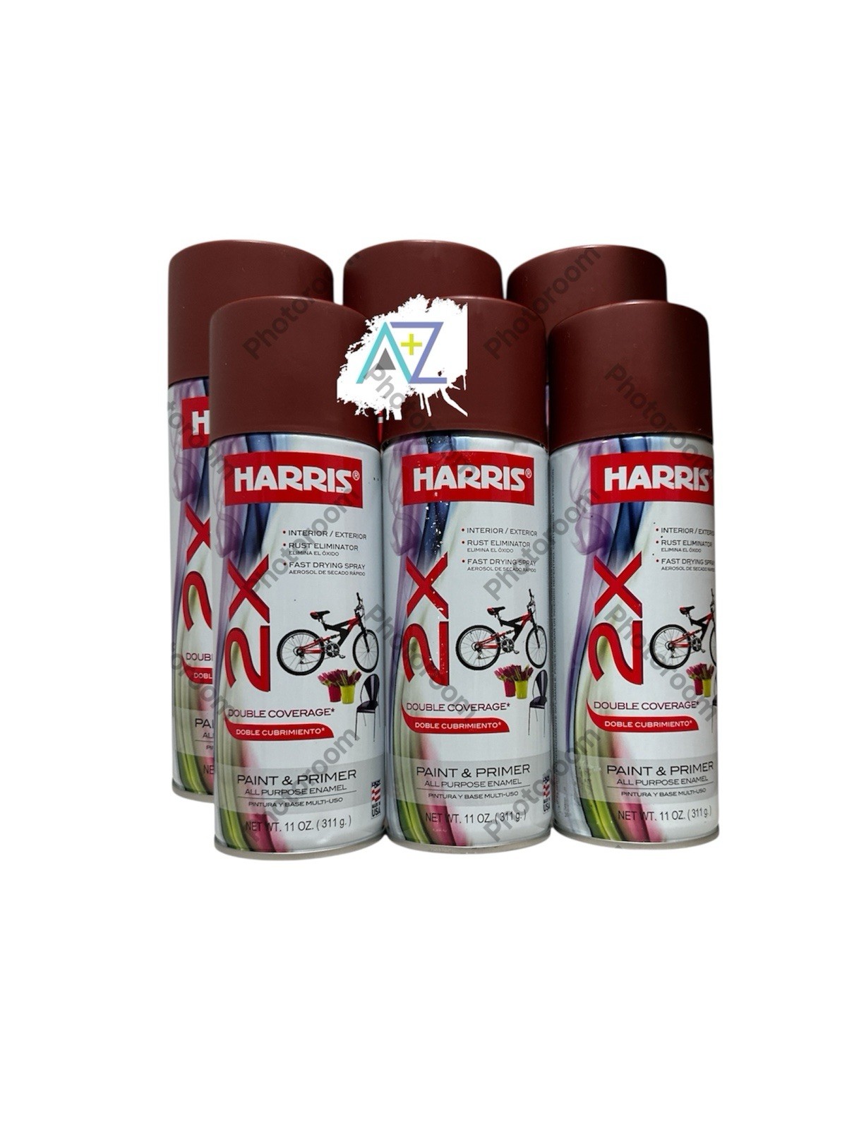 6 Pack Harris 2x Paint Primer Spray 11oz Fast Dray ,Rust Resistant ,All Purpose