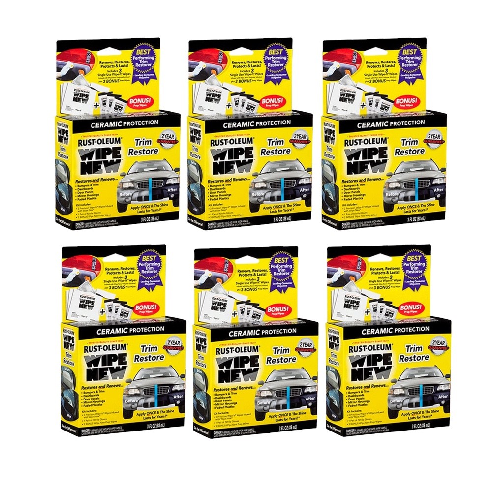 Wipe New Trim Restorer Wipe-On Applicator – Pack of 6