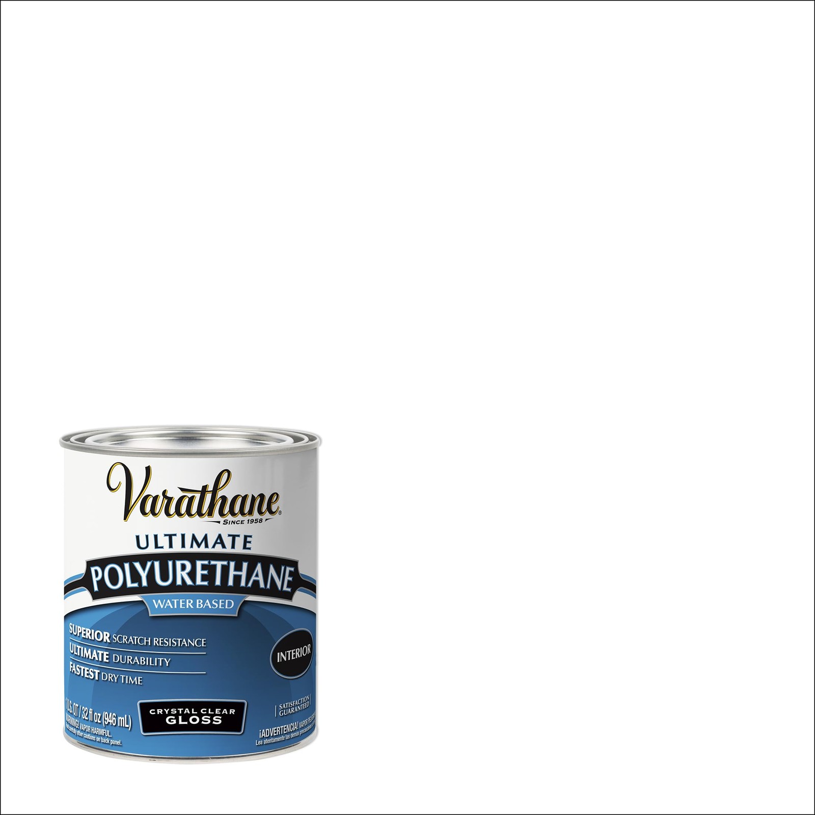 Varathane Ultimate Water Based Polyurethane Quart Gloss Interior Wood Finish