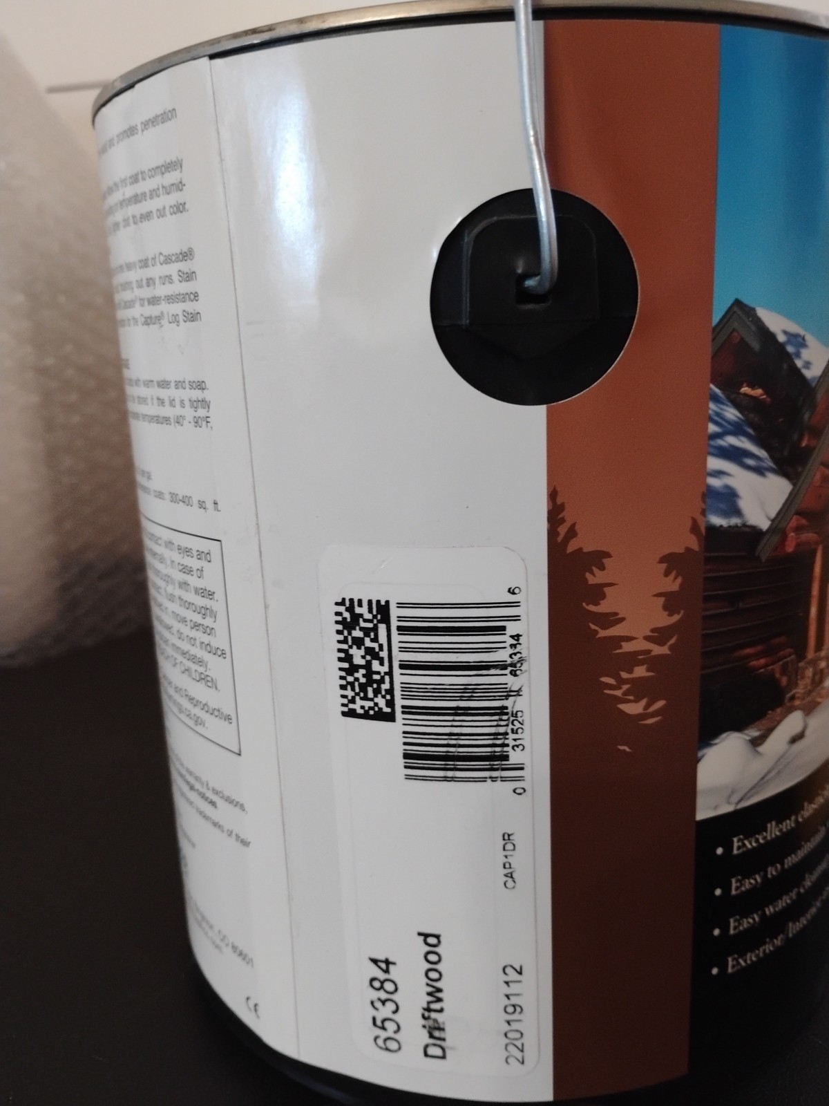 Sashco Capture Cascade Log Wood Stain Driftwood 1 Gallon Exterior Interior New