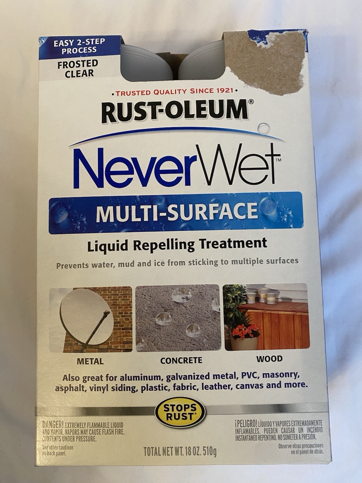 Rust-Oleum NeverWet Multi-Surface 18 oz Frosted Clear Liquid Repelling Spray