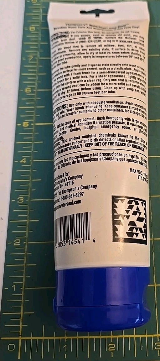 NEW Thompson’s Water Seal Easy Stain Exterior Wood Stain Waterproof Redwood 8oz