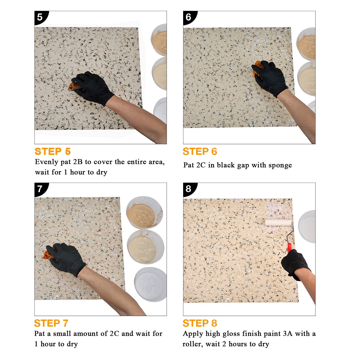 Granite Countertop Paint Kit – Sand Counter Refinishing Kit for Kitchen Bathroom