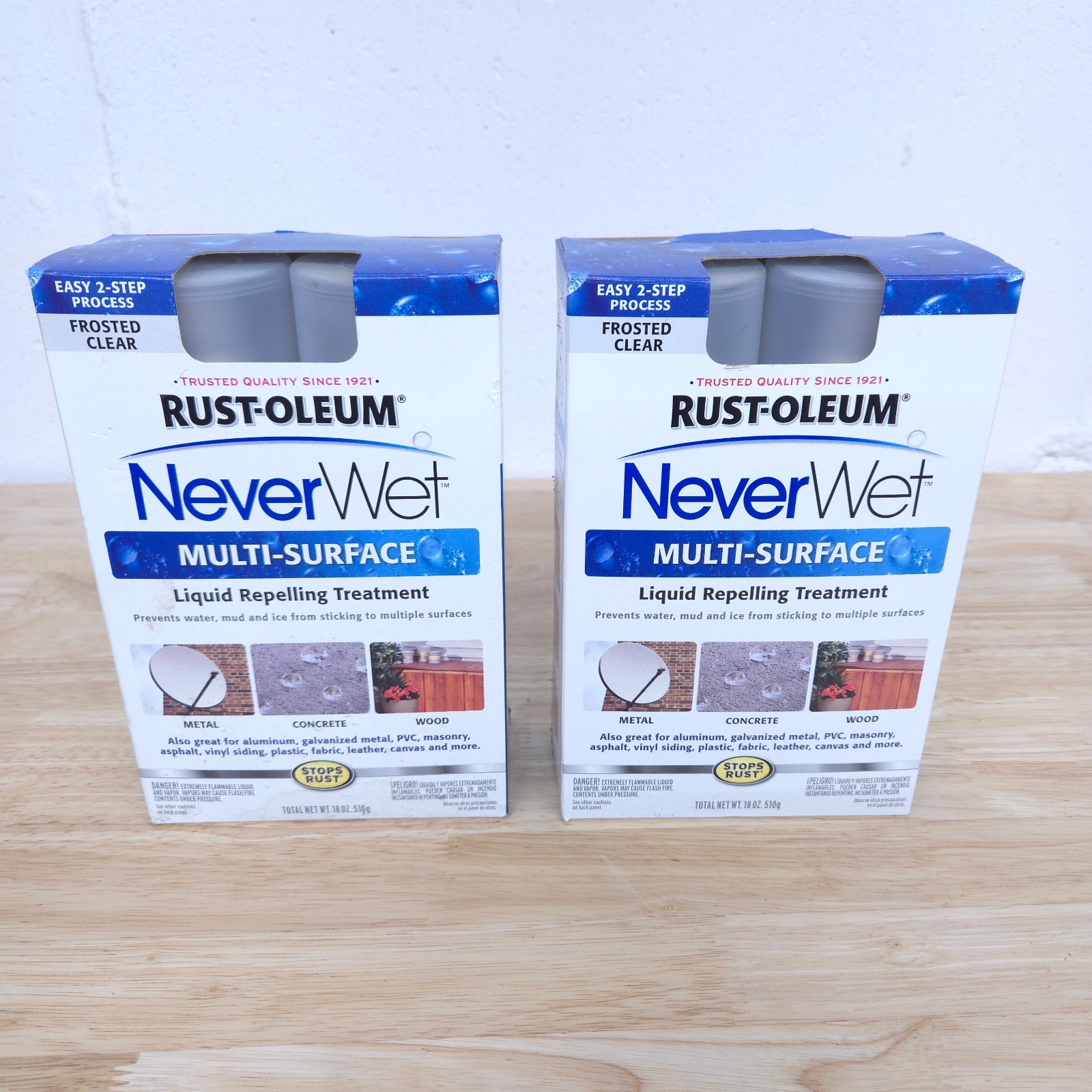RUSTOLEUM Never Wet Multi-Surface Water Repellent Spray Kit 18 oz