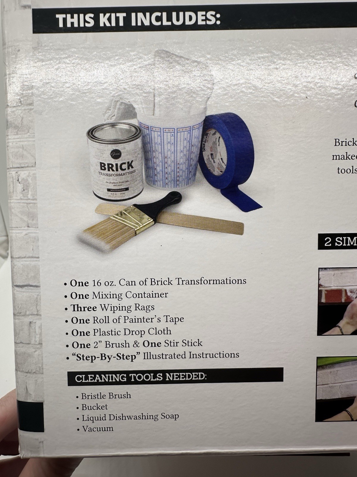 Giani Brick Transformations Kit- Whitewashed Full Sized Kit New Unused!
