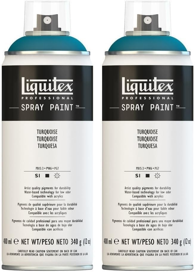 Turquoise 12-oz Low Odor Acrylic Spray Paint – Ideal for Interior & Exterior Use
