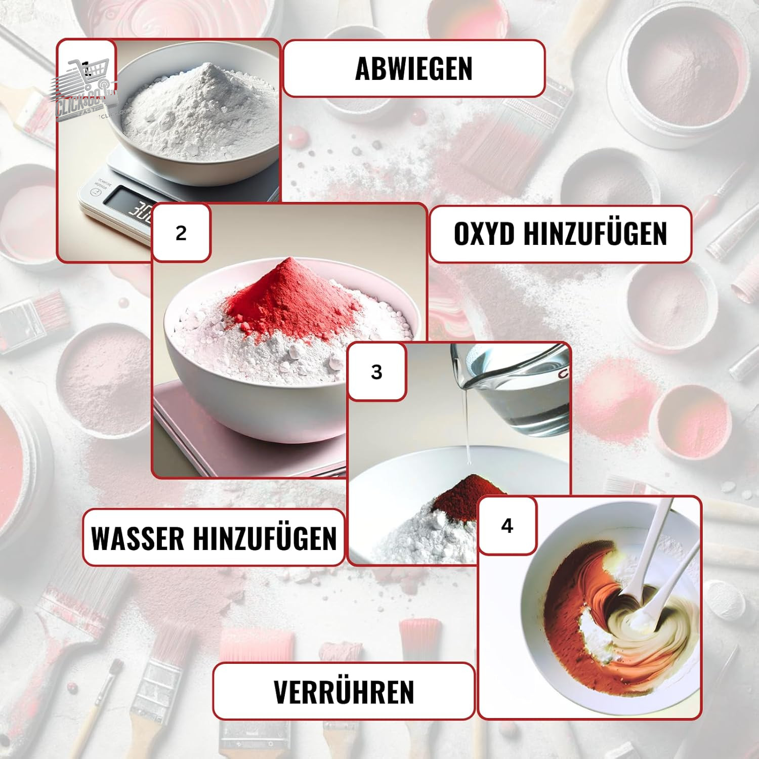 White Pigment Powder Cement Epoxy Resin Chalk Cast Oxide 500g