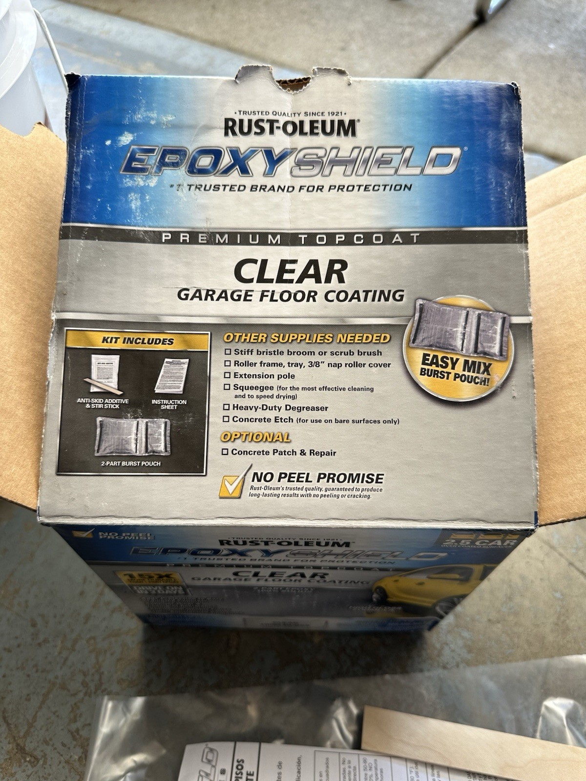 New Rust-Oleum 292514 EpoxyShield Clear Coat 90 oz. Up to 2.5 car garage