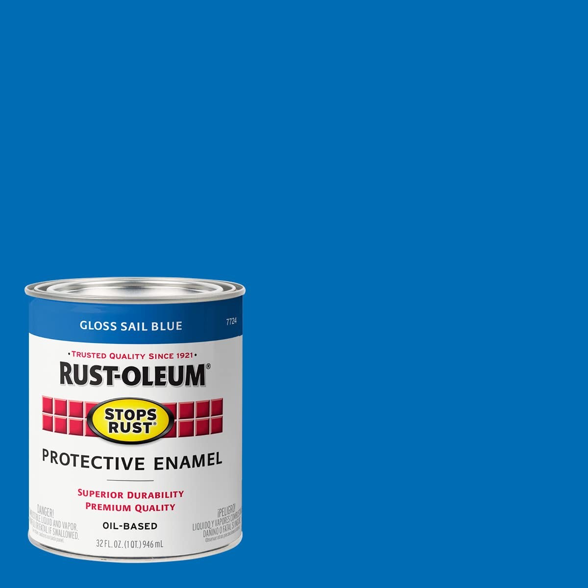 Rust Oleum Stops Rust Gloss Sail Blue Protective Enamel Paint 32 Fl Oz