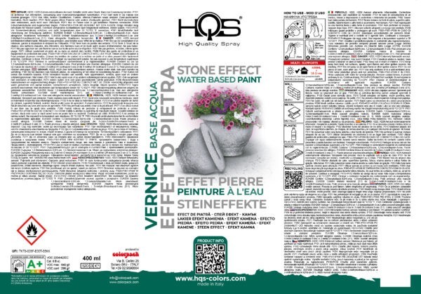 WATER BASE SPRAY CAN STONE EFFECT ML 400 DISP. IN 3 VARIANTS INT/EST
