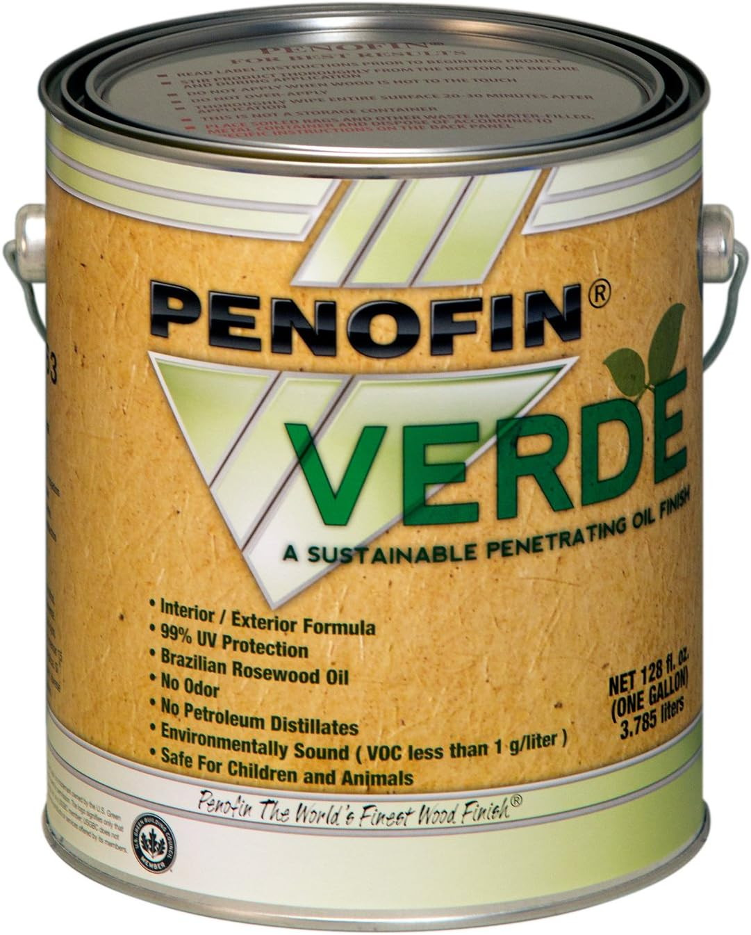 733921700543 Penofin Verde Sustainable Wood Finish, 1-Gallon, Bitterwood