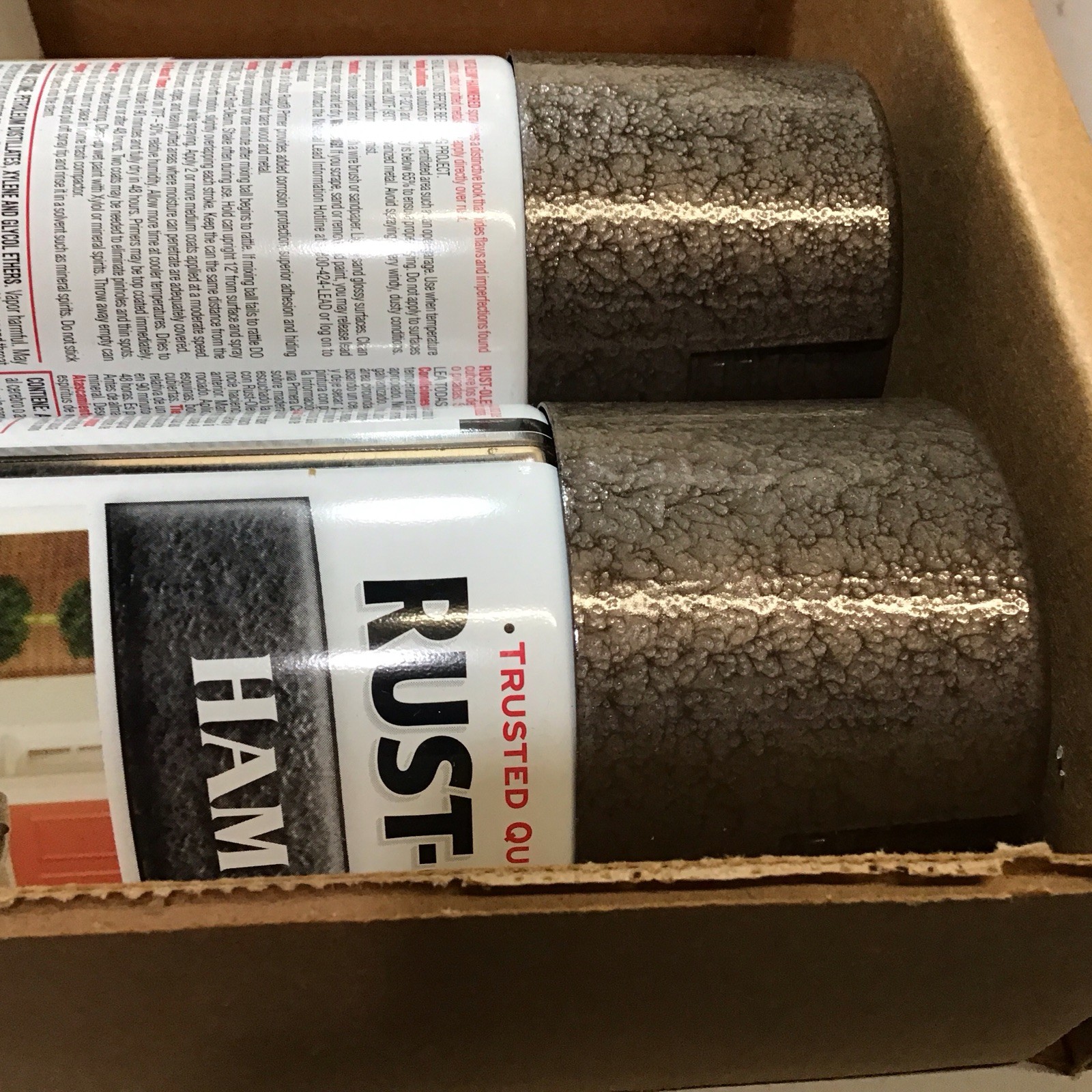 Rust Oleum Stops Rust Hammered Spray Paint Dark Bronze 3 Pack New