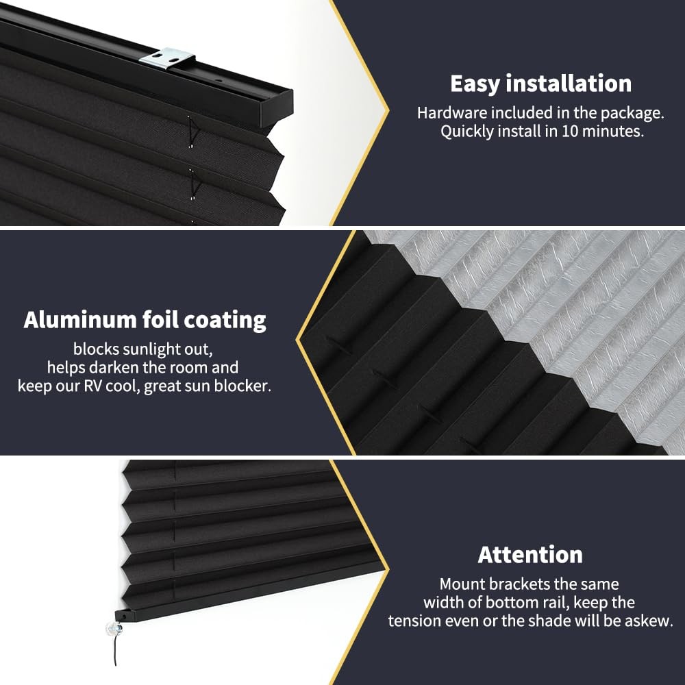 Luckup Rv Blinds For Camper Window Blackout Rv Shades Curtains 32 W X 24 L
