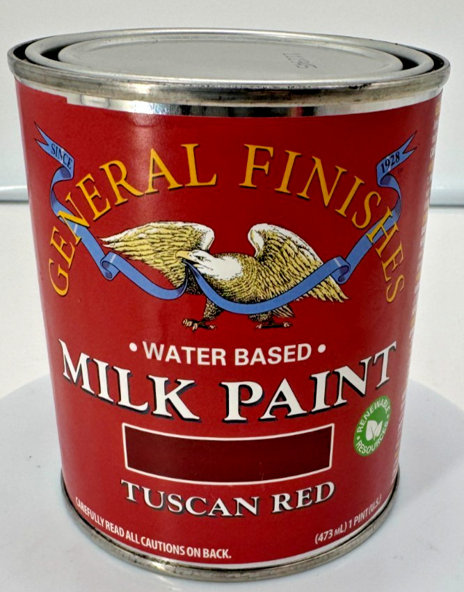 General Finishes Water Based Milk Paint, 1 Pint, Tuscan Red