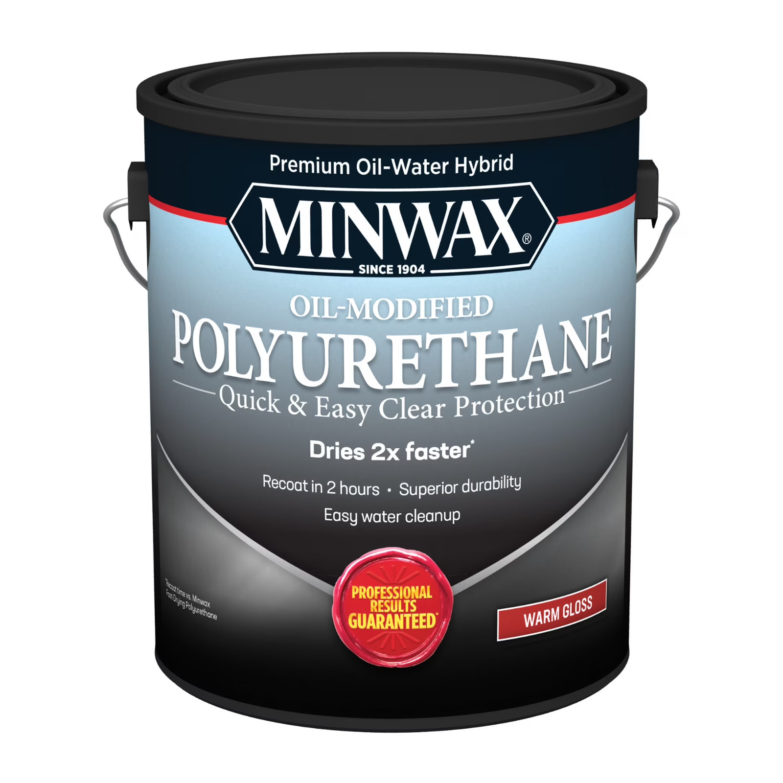 Minwax 710330000 Water-Based Oil-Modified Polyurethane, Warm Satin, Clear, 1 Gal