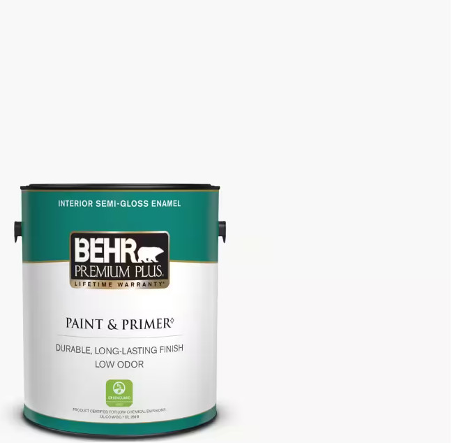 1 gal. Ultra Pure White Semi-Gloss Enamel Low Odor Interior Paint & Primer