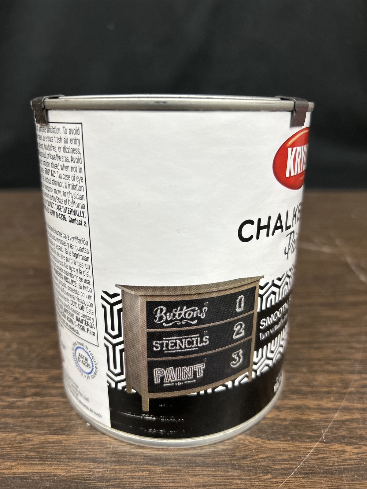 Krylon Interior Chalkboard Paint Smooth Slate Like Finish Black 1qt Diy Erasable