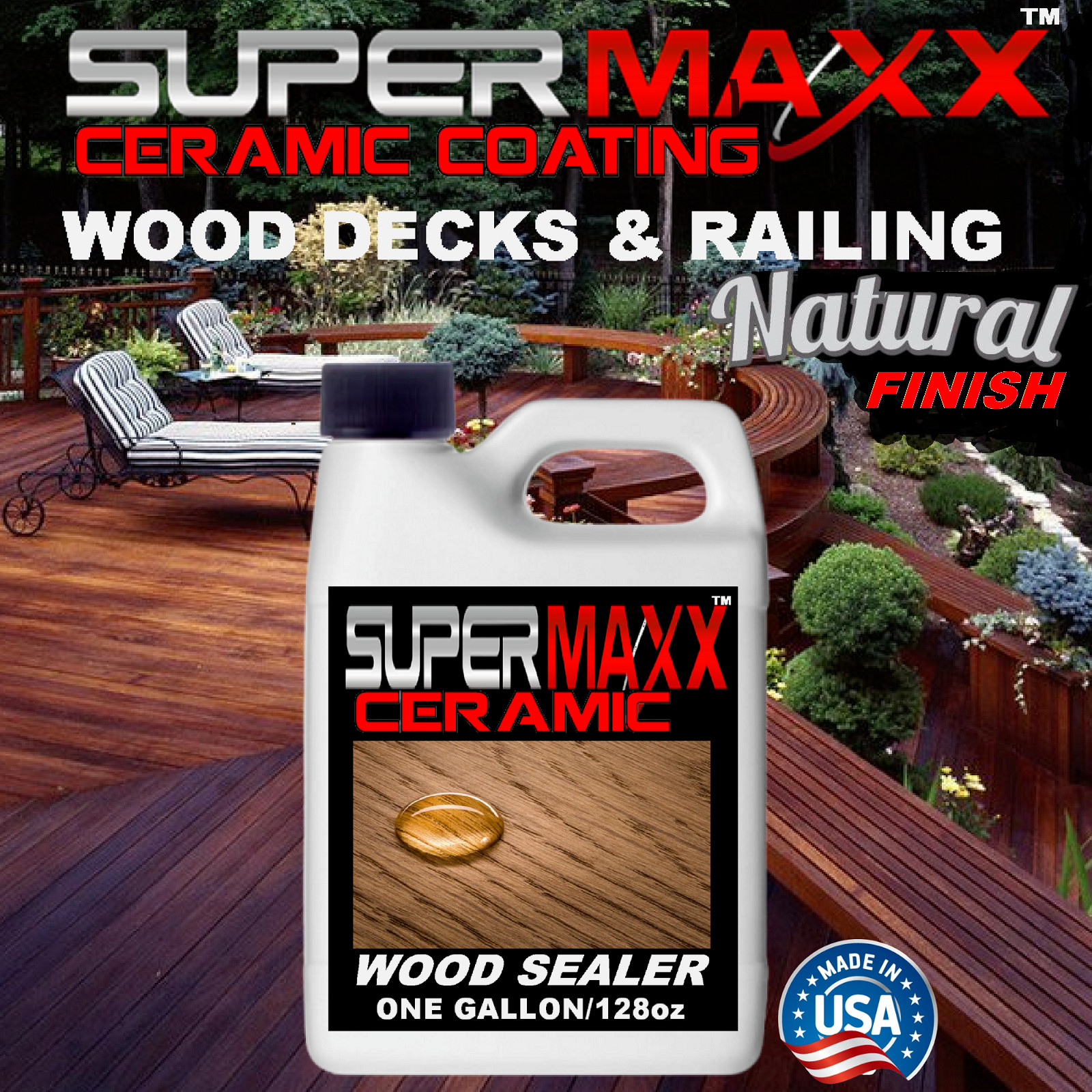 WOOD SEALER NATURAL COLOR ENHANCER ADVANCED CERAMIC AMERICA’S BEST WOOD SEALER