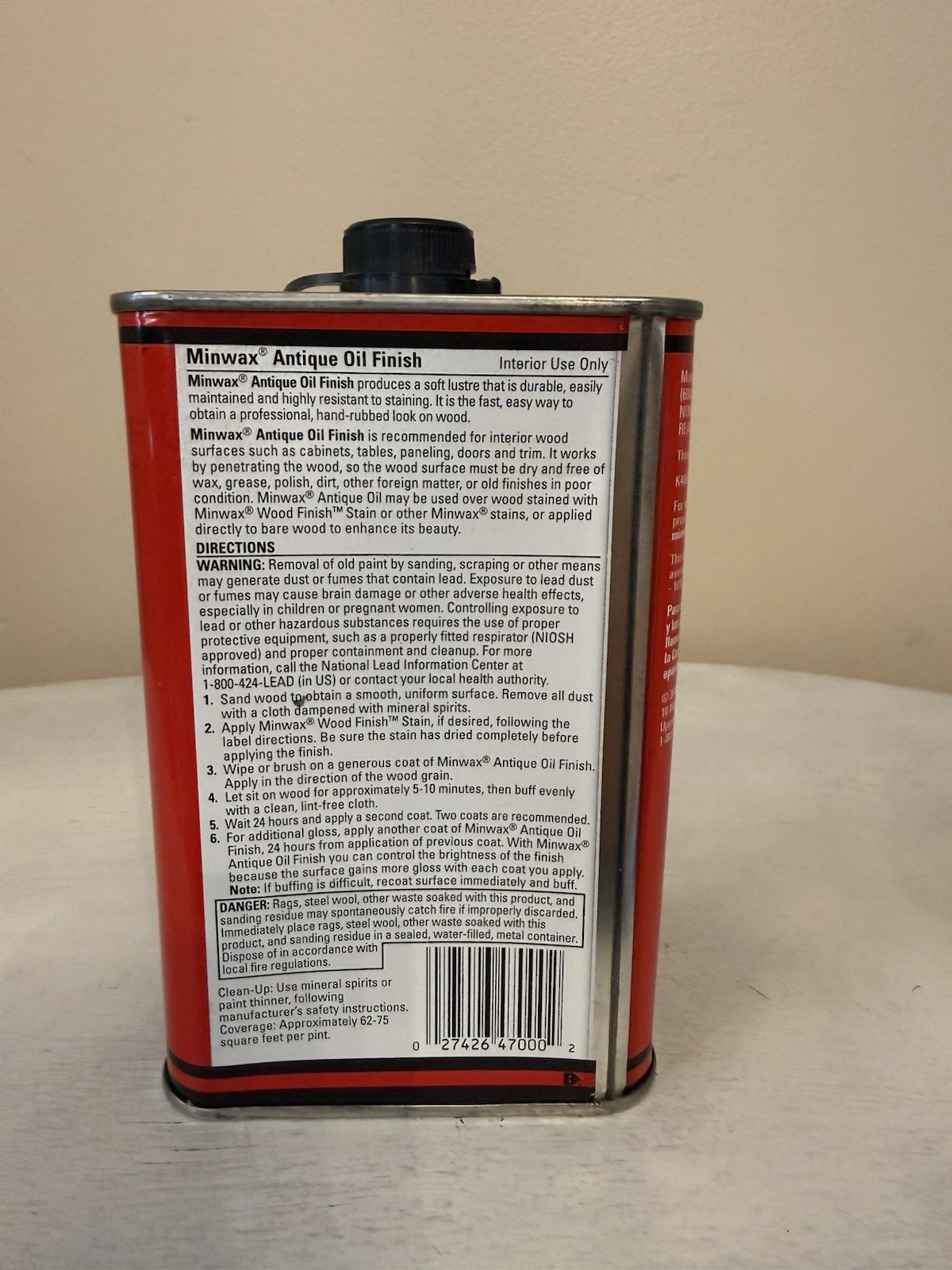 Minwax Antique Oil Finish Hard Finish Soft Lustre For Interior 1 Pint 16 Oz New