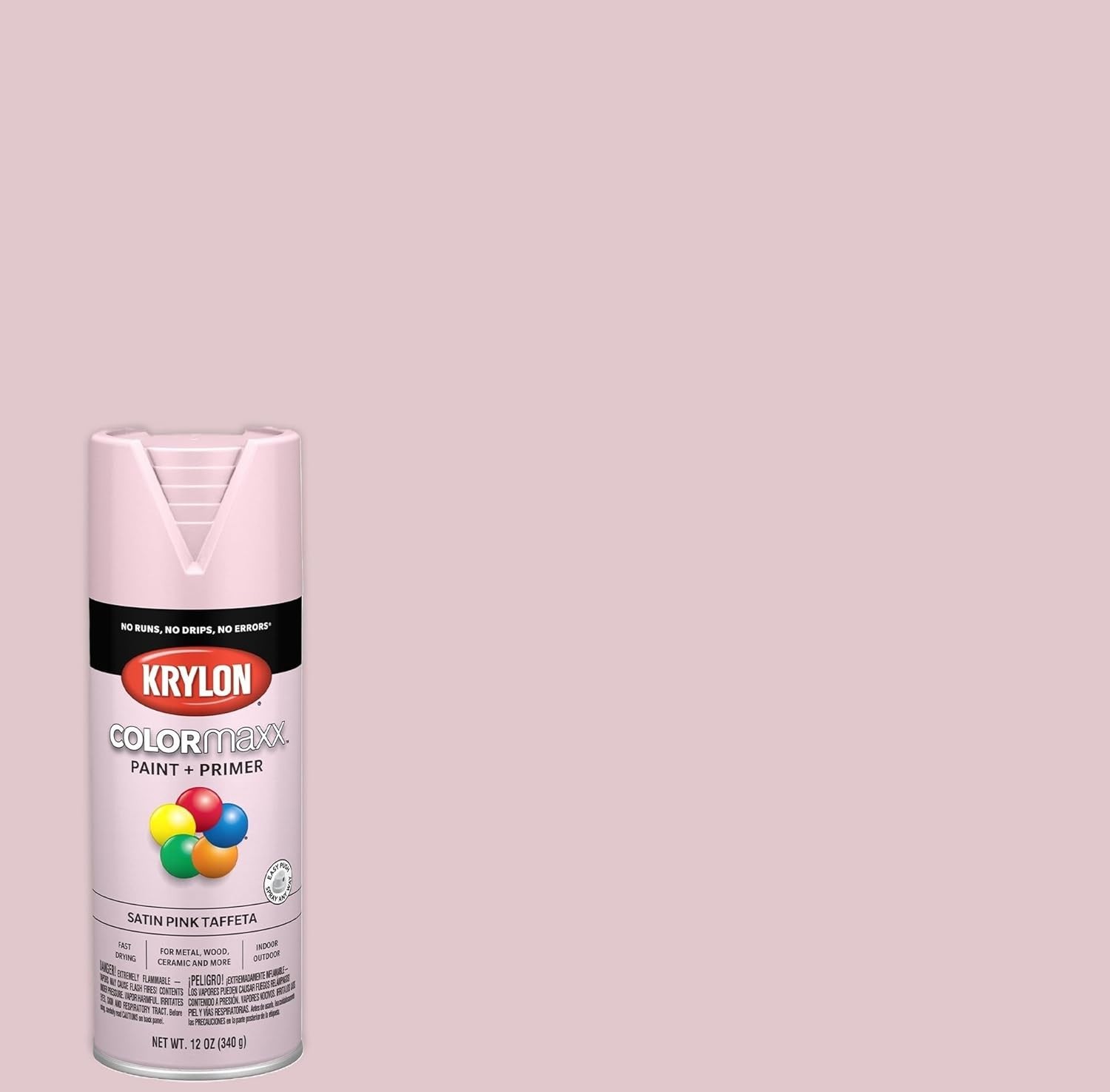 12 Oz Satin Ballet Slipper Pink Spray Paint – Fast-Drying, Rust-Resistant Finish