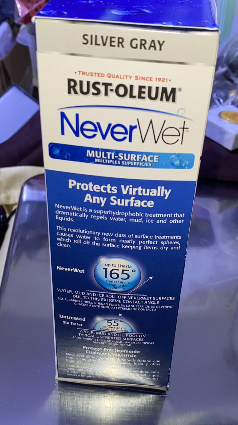 Rust-Oleum 18 oz. NeverWet Multi-Surface Spray Kit Silver Gray Solid Color