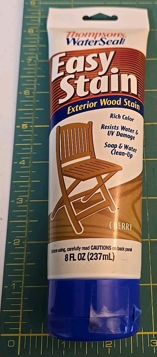 NEW Thompson’s Water Seal Easy Stain Exterior Wood Stain Waterproof Redwood 8oz