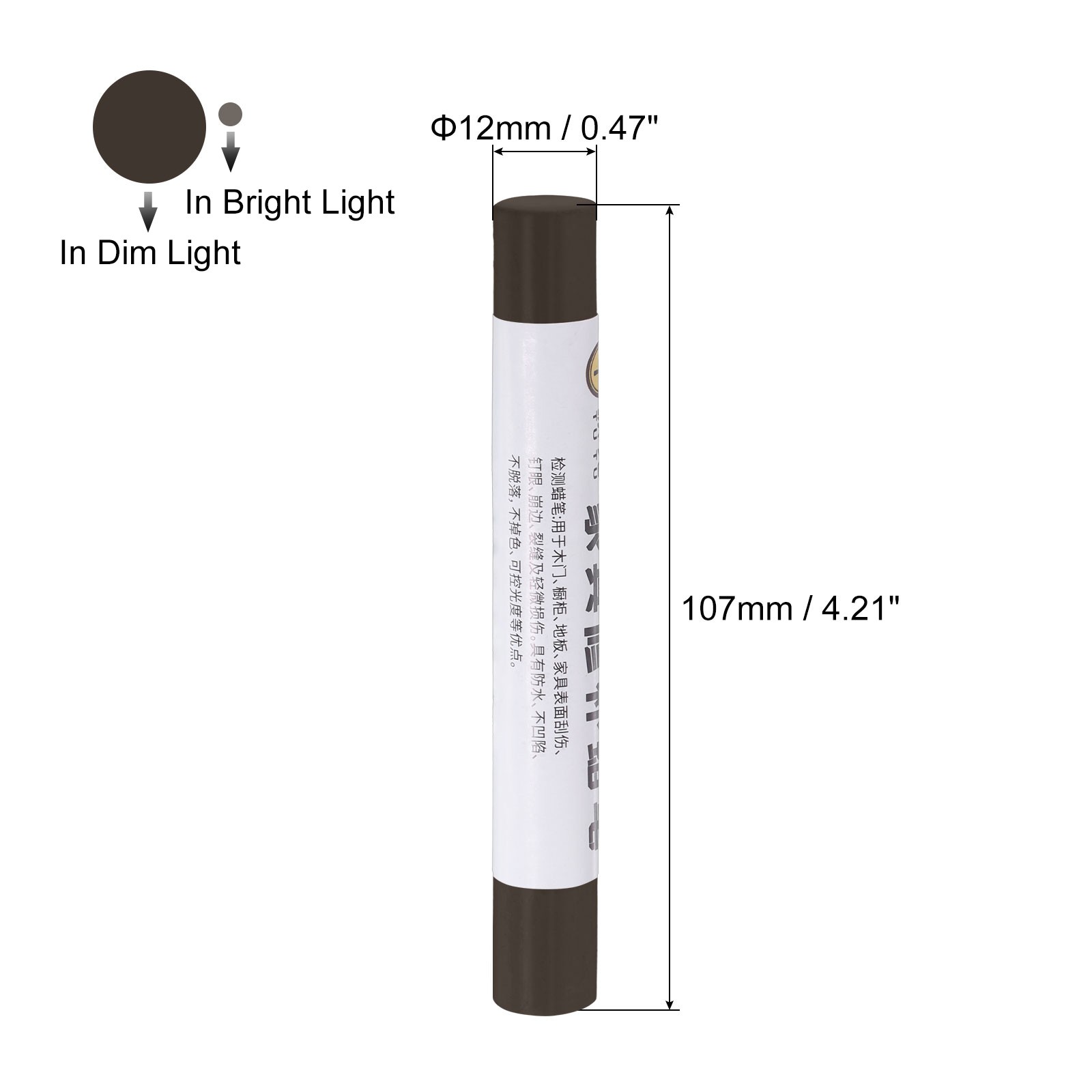 3Pcs Furniture Repair Crayons Wax Filler Stick Pen Marker Gray Fir