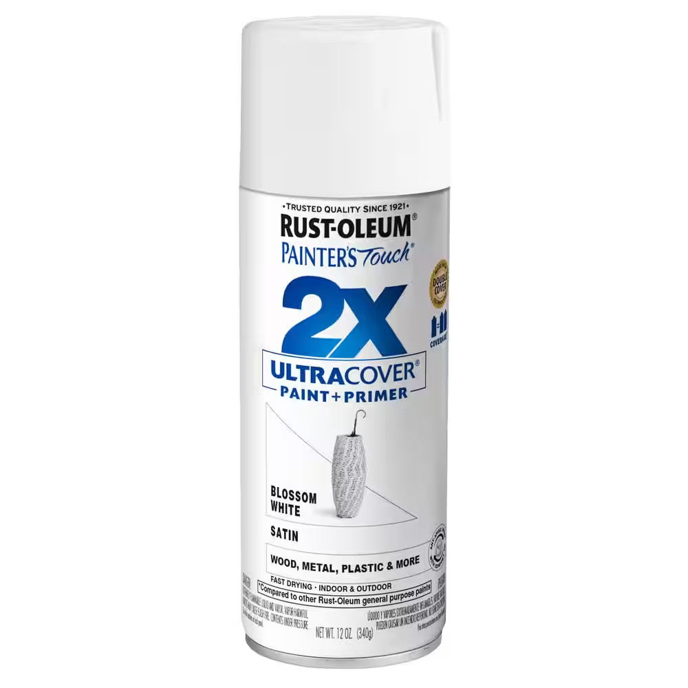 12 Oz. Satin Blossom White General Purpose Spray Paint
