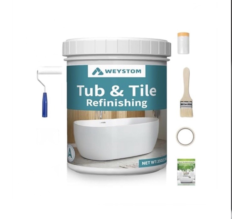 Revolutionary Weystom Tub And Tile Paint Kit Semi-Matte White