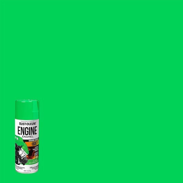 Rust-Oleum 366436 Automotive 600 Degrees F Engine Enamel Spray, Grabber Green,