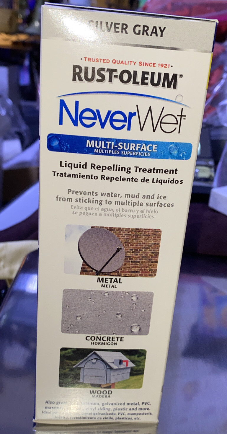 Rust-Oleum 18 oz. NeverWet Multi-Surface Spray Kit Silver Gray Solid Color