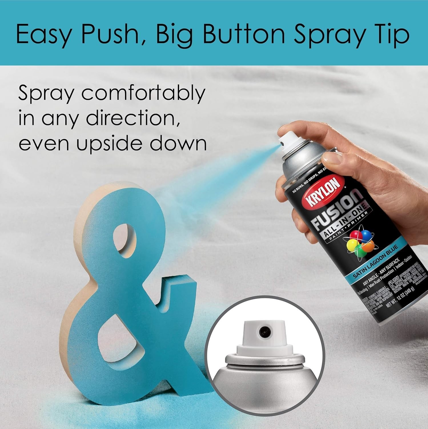 Fusion Spray Paint Set – Lagoon Blue, Indoor/Outdoor, 3 Pack