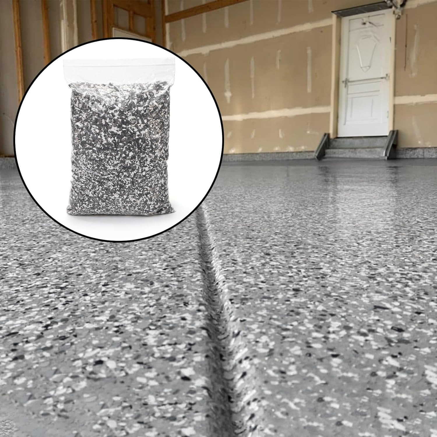 2 Kg/4.4 Lb Blend Decorative Colors Chips, Garage Floor Epoxy Paint Flakes, Conc