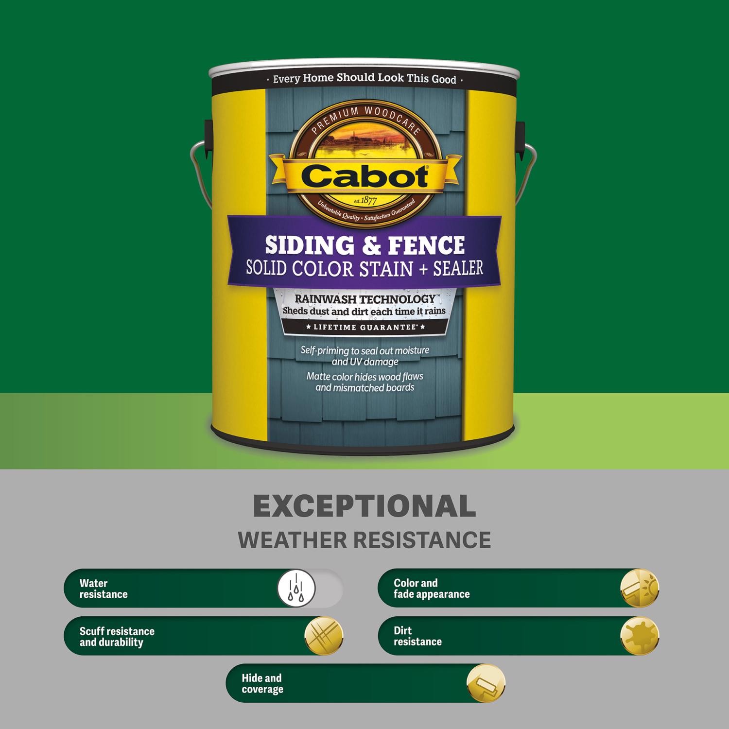 Cabot Solid Tint 0801 White Base Water-Based Acrylic Color Deck Stain (4-pack)