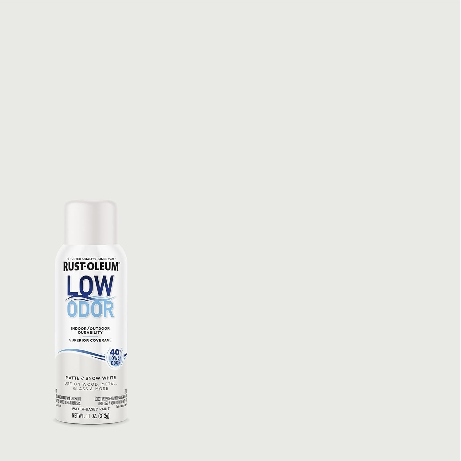 Rust-Oleum Low Odor Premium Spray Paint, 11 oz, Matte Snow White