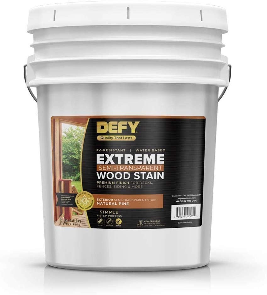 DEFY Extreme 1 Gallon Semi-Transparent Exterior Wood Stain, Driftwood Gray