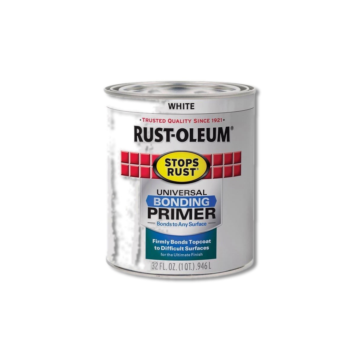 Rust-Oleum Stops Rust White Flat Water-Based Bonding Primer 1 qt 330494 /2PK